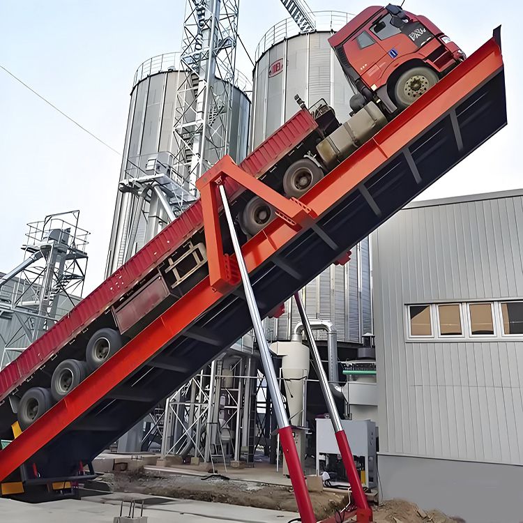 底部支撑后翻式液压翻板