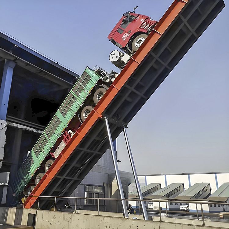 重型煤炭矿石液压卸车机